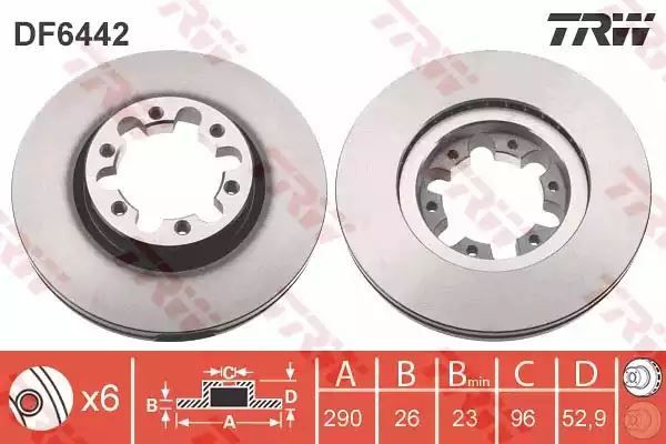 Tarcza hamulcowa przód Nissan CABSTAR 98- TRW DF6442