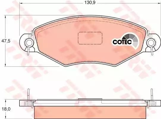 Klocki hamulcowe przód Peugeot 206 306 TRW GDB1361