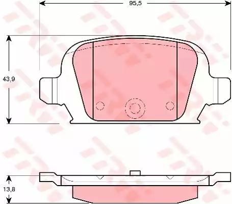 Klocki hamulcowe tył Opel CORSA C TRW GDB1412