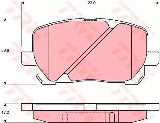 Klocki hamulcowe przód Toyota AVENSIS TRW GDB3315