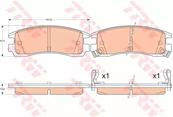 Klocki hamulcowe tył Opel SINTRA 96- TRW GDB4098