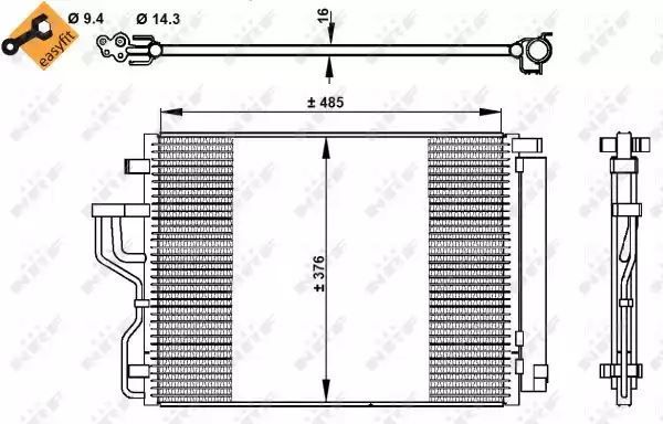 SKRAPLACZ KLIMATYZACJI HYUNDAI IX35 2.0 CRDI 09-15 NRF 350334