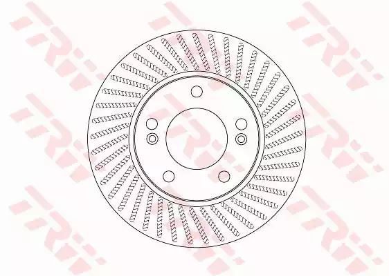 Tarcza hamulcowa przód Ssangyong RODIUS 05- TRW DF6463