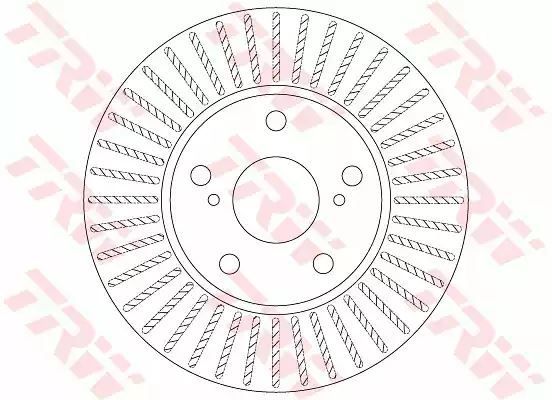 Tarcza hamulcowa przód Toyota AURIS COROLLA 1,3-1,8 12- TRW DF6679