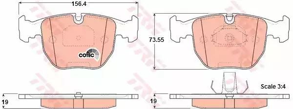 Klocki hamulcowe przód BMW E39 11 95- TRW GDB1261