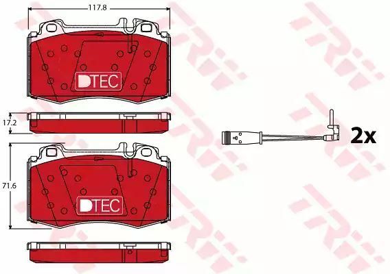 Klocki hamulcowe przód Mercedes W163 280-600 TRW GDB1543DTE