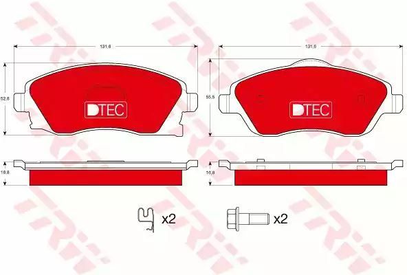 Klocki hamulcowe przód Opel CORSA C TRW GDB1570DTE