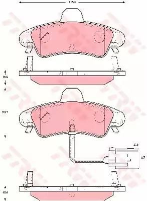 Klocki hamulcowe tył Ford MONDEO 93- TRW GDB1581