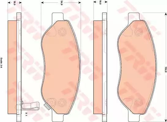 Klocki hamulcowe przód Opel CORSA D 1,7CDTI 06- z czujnikiem TRW GDB1713