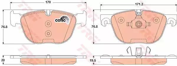 Klocki hamulcowe przód BMW E70 E71 X5 X6 08- TRW GDB1726