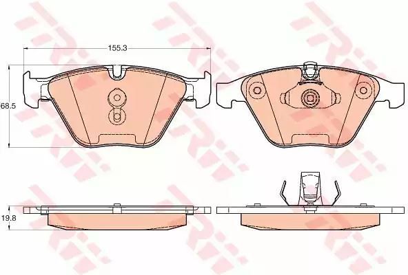 Klocki hamulcowe przód BMW E60 E61 E65 E63 TRW GDB2021