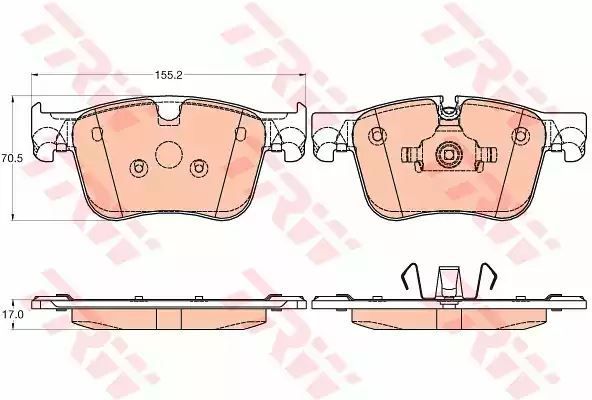 Klocki hamulcowe przód Citroen C4 PICASSO 13- 308 13- TARCZA 304MM TRW GDB2035