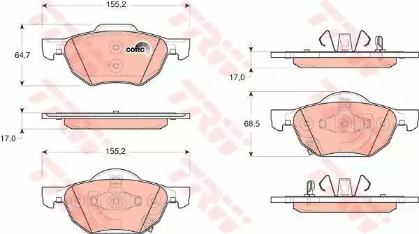 Klocki hamulcowe przód Honda ACCORSAD 03- TRW GDB3355