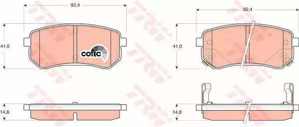 Klocki hamulcowe tył KIA PICANTO TRW GDB3370