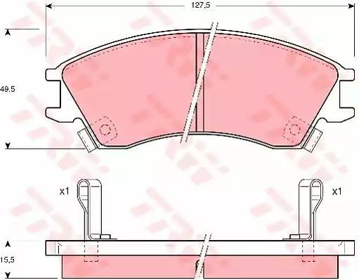 Klocki hamulcowe przód Hyundai ACCENT P TRW GDB992