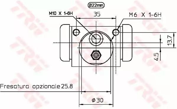 CYLINDEREK HAM. FIAT BRAVA/IDEA/MAREA 95-02 LE/PR TRW BWH397