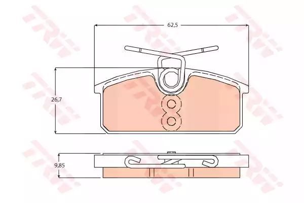 KLOCKI HAM. PEUGEOT T. TRAVELLER/EXPERT 1,6-2,0 BLUEHDI 16- TRW GDB2166