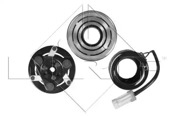 SPRZĘGŁO KOMPRESORA KLIMATYZACJI SANDEN SD6V12 6PK/105MM 12V OPEL ASTRA G 98- NRF 380013