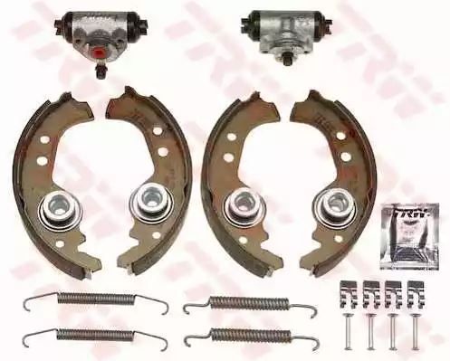 ZESTAW SZCZĘK HAM. FIAT CINQUECENTO/PANDA 0,7-1,1 86-98 KPL. Z CYLINDERKAMI TRW BK1726