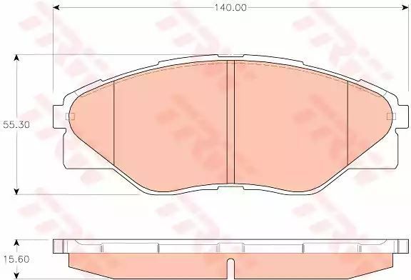 Klocki hamulcowe przód Toyota HI-LUX 2,5 D-4D 08- TRW GDB3532