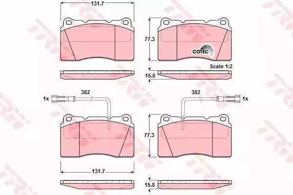 Klocki hamulcowe przód Alfa Romeo 159 TRW GDB1363