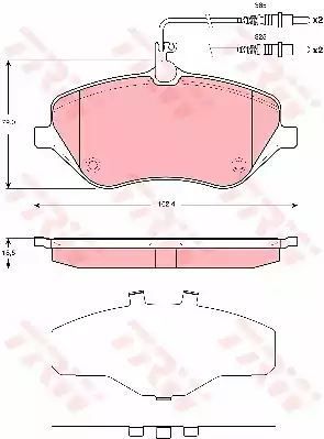 Klocki hamulcowe przód Peugeot 407 04- TRW GDB1663