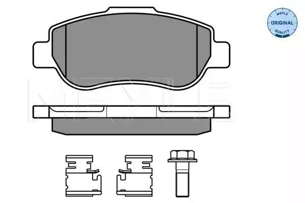 KLOCKI HAMULCOWE PRZÓD FIAT PANDA 1,3JTD 03- Z CZUJNIKIEM MEYLE 0252407217/W