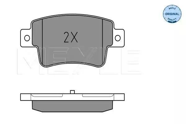 KLOCKI HAMULCOWE TYŁ FIAT GRANDE PUNTO EVO 05- Z CZUJNIKIEM MEYLE 0252434917/W