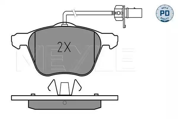 KLOCKI HAMULCOWE PRZÓD VW SHARAN T4 95-10 Z CZUJNIKIEM MEYLE 0252326920/PD