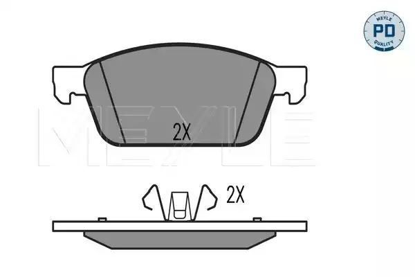 KLOCKI HAMULCOWE PRZÓD FORD FOCUS KUGA TOURNEO TRANSIT 12- MEYLE 0252573618/PD