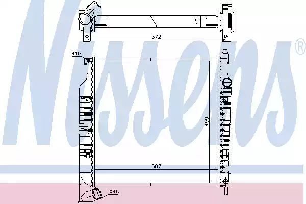 CHŁODNICA JEEP CHEROKEE (KJ) (01-), JEEP LIBERTY (KJ) (02-) Nissens 61021A