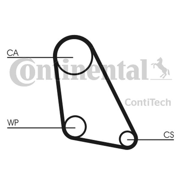 Pasek rozrządu VW POLO 1,3-1,4D 86-90 107Z ContiTech CT534