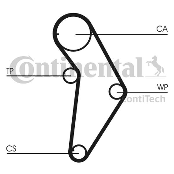 Pasek rozrządu Fiat PANDA 1,1 104Z ContiTech CT973