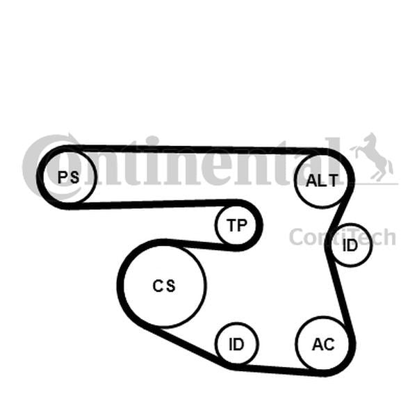 ZESTAW PASKA WIELOROWK. BMW E81/87 E46/90 1,6/2,0 ContiTech 6PK1870K1