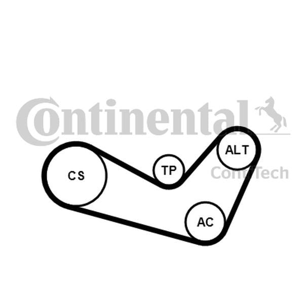 ZESTAW PASKA WIELOROWK. VW 1,4/1,6 ContiTech 6PK1080K1