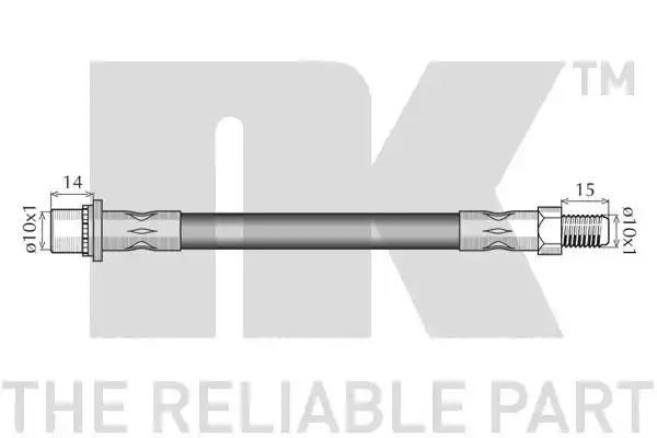 Przewód hamulcowy elastyczny tył Rover 75 99-05 560MM NK Autoparts 854021