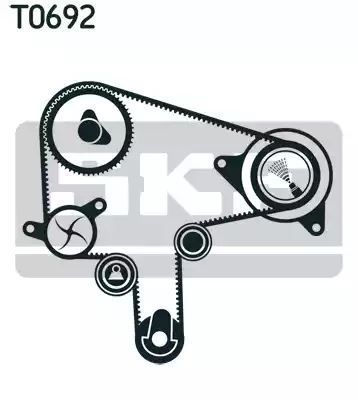 Zestaw rozrządu Mazda 3 5 6 2,0D 05- 150Z SKF VKMC949201