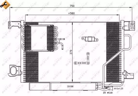 Chłodnica skraplacz klimatyzacji Mercedes W203 S203 CDI 00- NRF 35774
