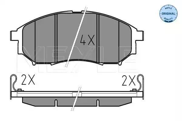 KLOCKI HAMULCOWE PRZÓD NISSAN NAVARA PATHFINDER 05- Z CZUJNIKIEM MEYLE 0252369816/W