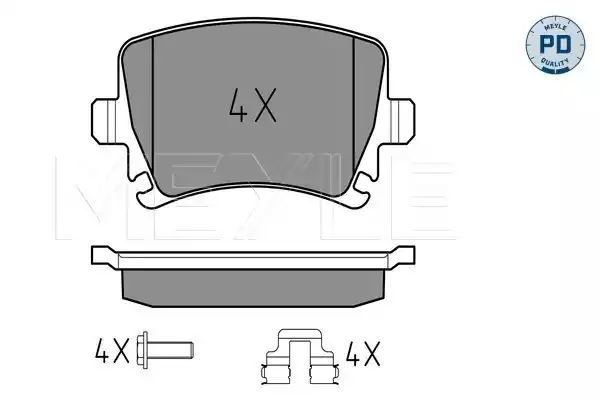 KLOCKI HAMULCOWE TYŁ VW GOLF 5 03- OCTAVIA TOURAN MEYLE 0252391417/PD