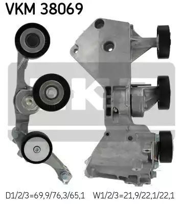 Napinacz paska wielorowkowego W168 CDI SKF VKM38069
