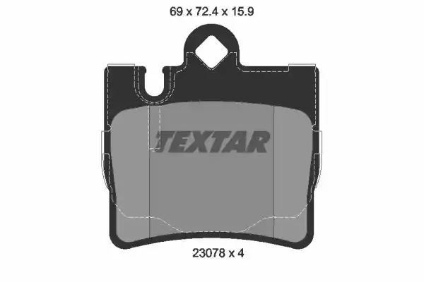 Klocki hamulcowe tył Mercedes W220 98- S280-600 S-KLASA Textar 2307801