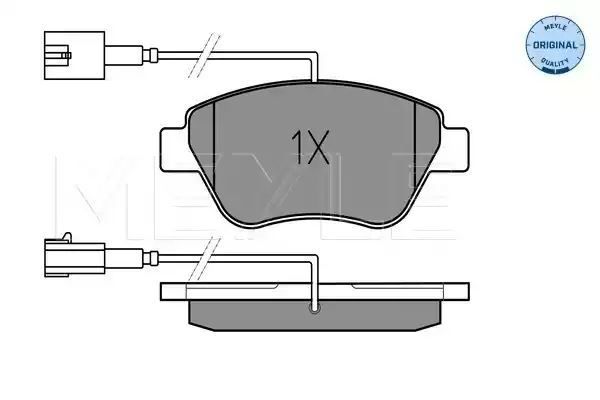 KLOCKI HAMULCOWE PRZÓD FIAT 500 DOBLO FIORINO IDEA QUBO STILO 01- Z CZUJNIKIEM MEYLE 0252370517/W