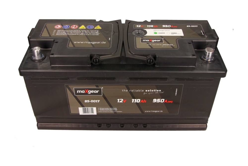 AKUMULATOR 12V 110AH 950A L- 394X175X190 Z OCZKIEM KONTROLNYM MaXgear 85-0017