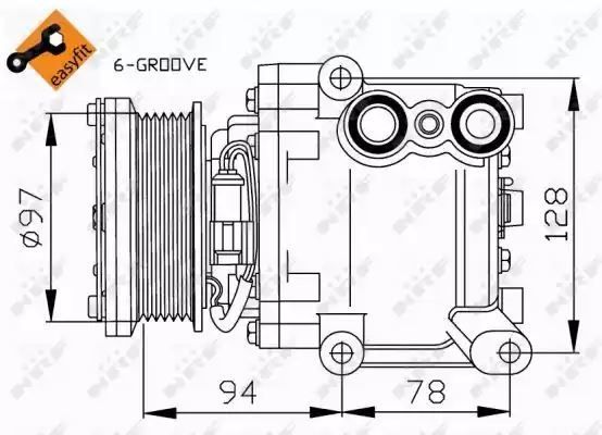 KOMPRESOR KLIMATYZACJI FORD FORD 1,25-1,6 08- NRF 32724