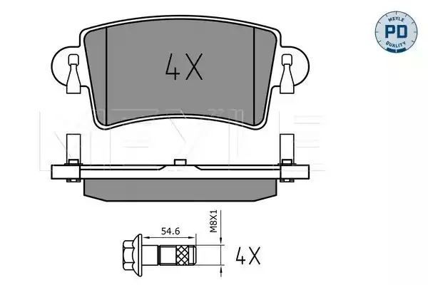 KLOCKI HAMULCOWE TYŁ RENAULT MASTER 00- MEYLE 0252366916/PD