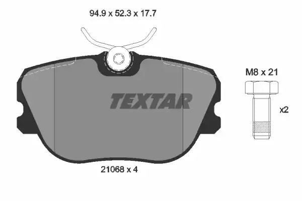 Klocki hamulcowe przód SAAB 900 80-93 Textar 2106804