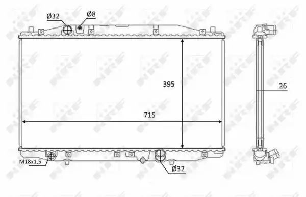 Chłodnica Honda ACCORSAD 2,2 I-CTDI 04-08 NRF 58452