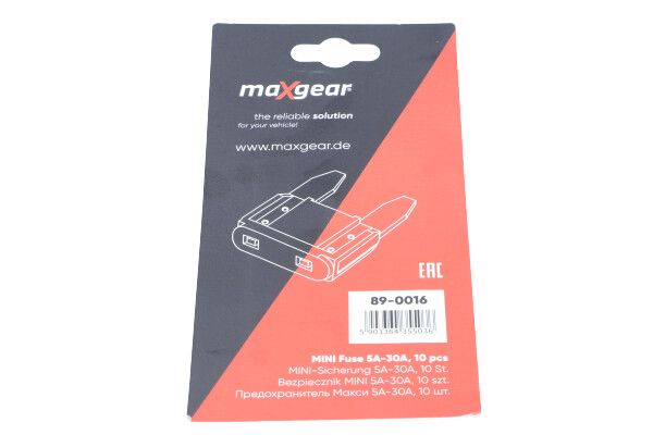 BEZPIECZNIKI PŁYTKOWE MINI ZESTAW 5A-30A KPL 10 SZT MaXgear 89-0016