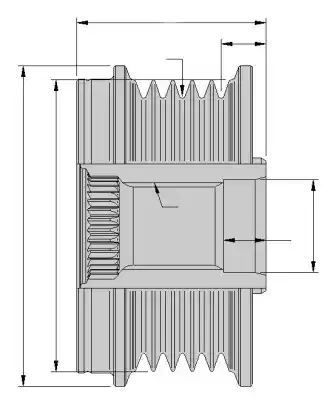 Koło pasowe alternatora VW Hella 9XU358038071
